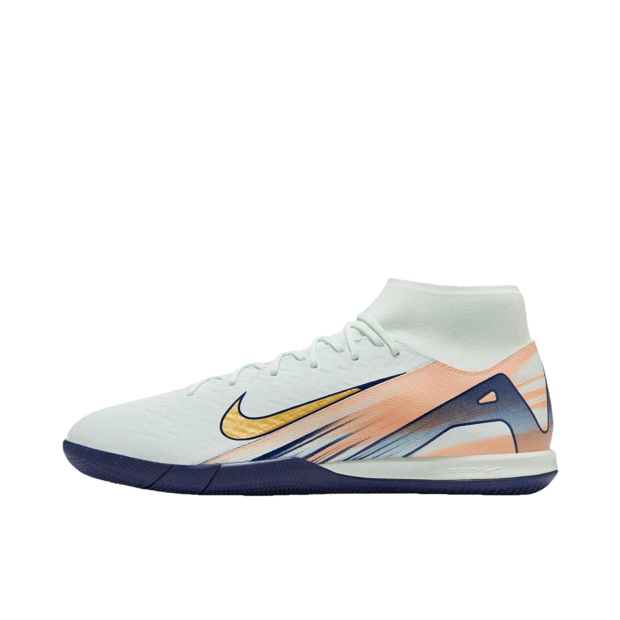 推荐商品：Nike Mercurial Superfly 10 Academy IC 中端 平底 室内 钉鞋 足球鞋 淡绿色/金色 