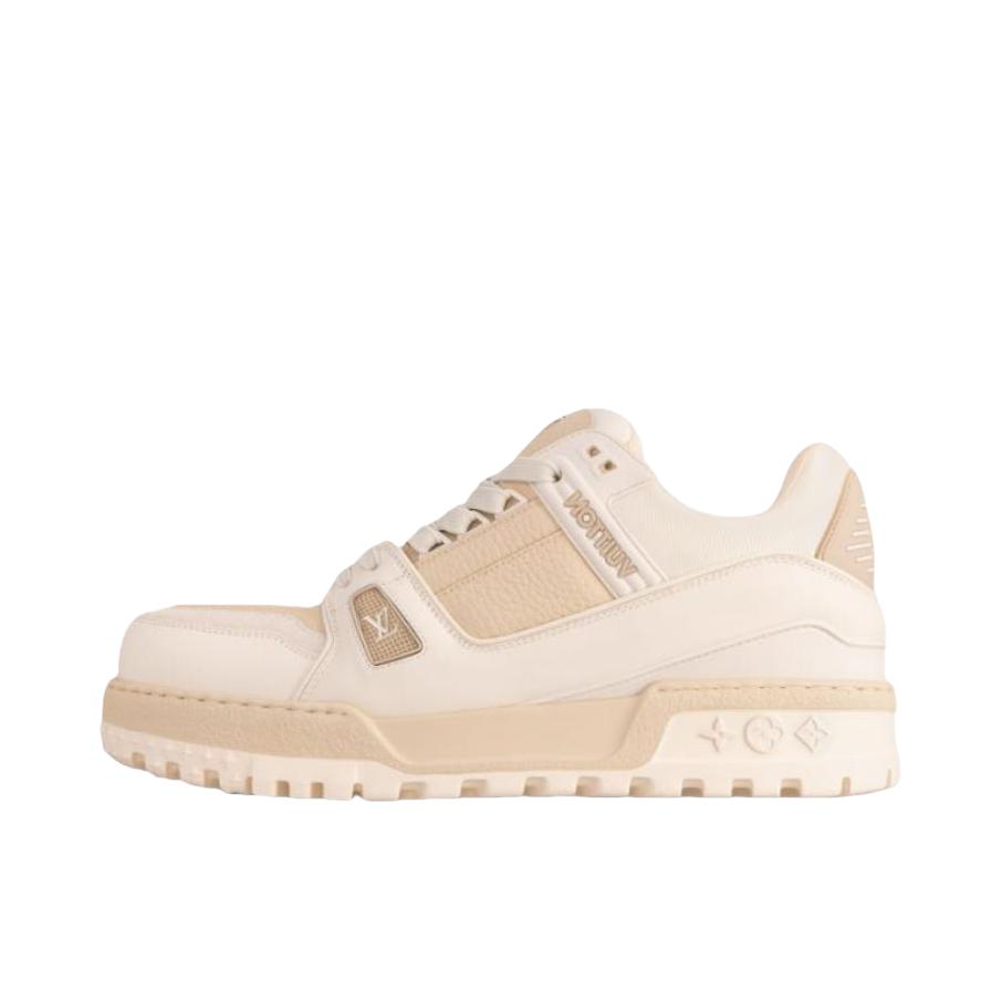 推荐商品：Louis Vuitton Trainer Maxi系列 小胖丁 系带 时尚 复古 牛皮革 板鞋 米色/白色