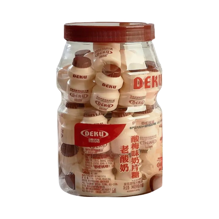 推荐商品：德酷 老酸奶风味奶片 240g 罐装 酸梅味