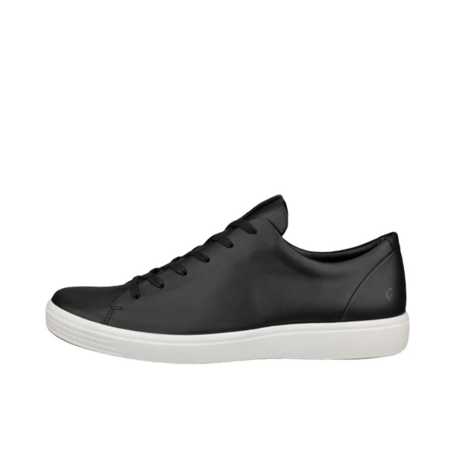 推荐商品：ECCO/爱步 Soft 7 M 系带 高帮 板鞋 440374 深黑色 