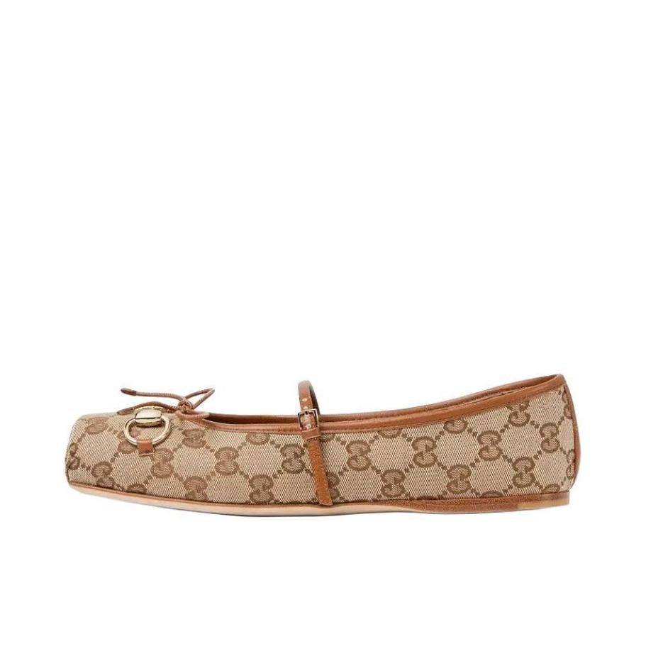 推荐商品：Gucci Horsebit 方头 平底 休闲 搭扣 单鞋 棕色 