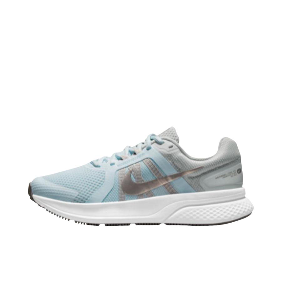 推荐商品：Nike Run Swift 2 跑鞋 减震舒适轻便透气耐磨防滑运动织物合成革回弹支撑 女款/蓝色/灰色 