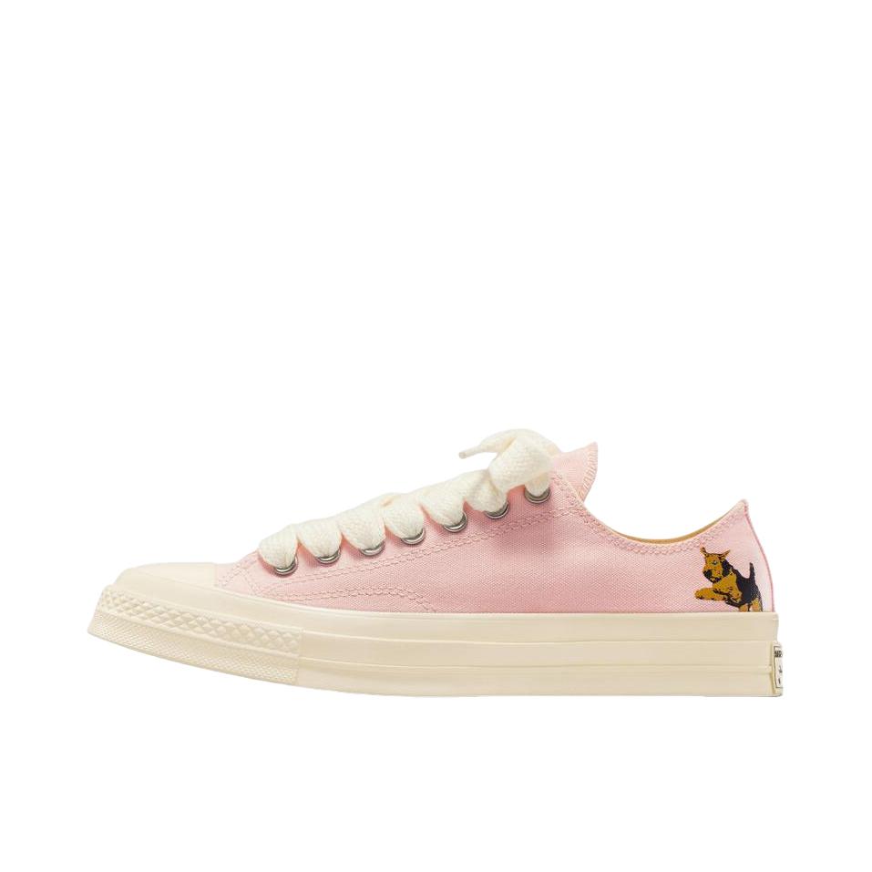 推荐商品：Converse/匡威 Chuck 70 帆布鞋 防滑耐磨轻便透气舒适百搭拼接感方头贴合 GOLF le FLEUR联名/粉色/棕色
