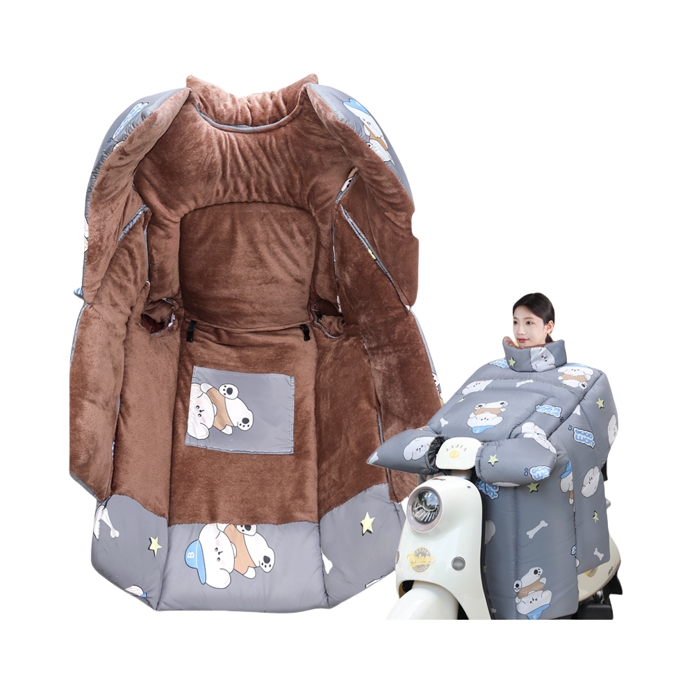 推荐商品：萌彤 法兰绒 防水 超厚保暖 电动车挡风被