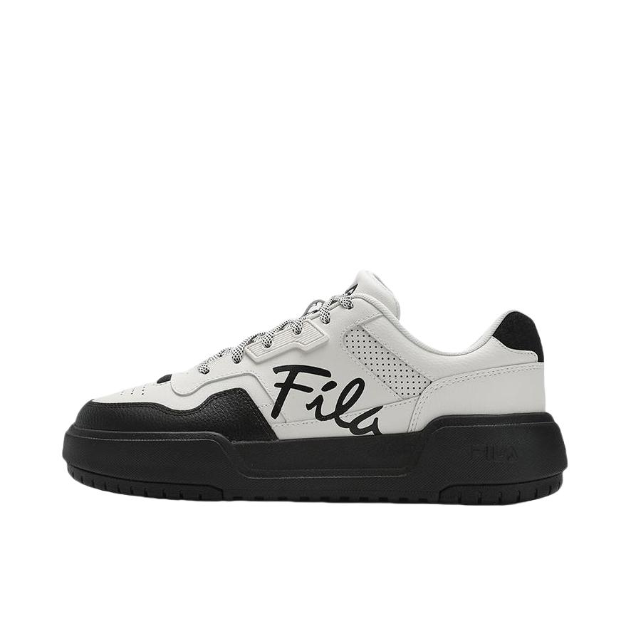 推荐商品：【易烊千玺同款】 FILA/斐乐 CAMPUS 板鞋 复古轻便系带低帮 女款/纱白/黑色