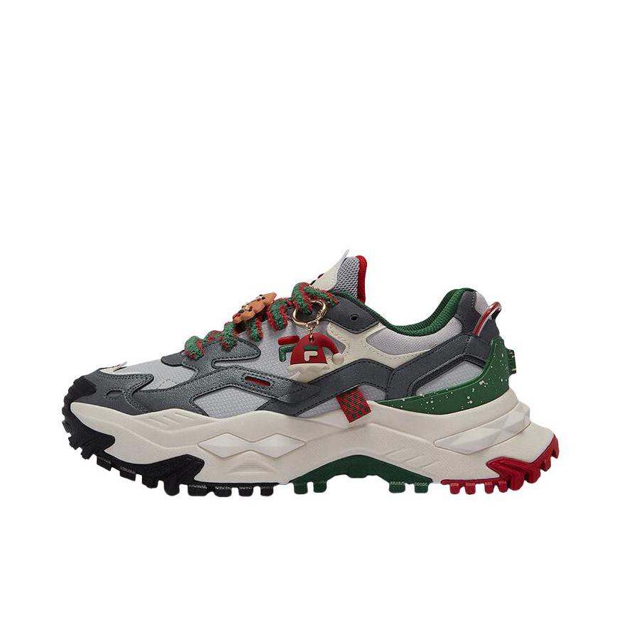 推荐商品：【赵露思同款】FILA/斐乐 BIANCO硬糖 防滑耐磨 舒适低帮 减震 圆头 系带 时尚百搭 运动休闲鞋 城堡灰/月岩灰
