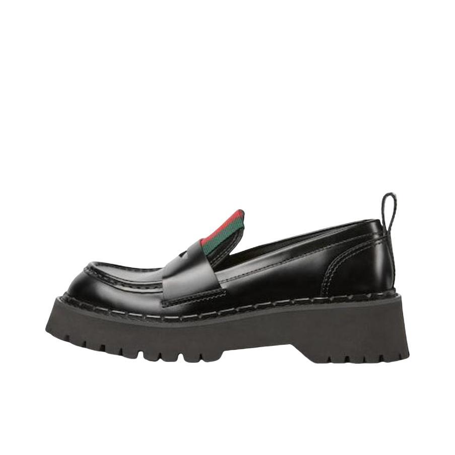 推荐商品：Gucci 皮革 圆头 平底 平跟 单鞋 女款/黑色