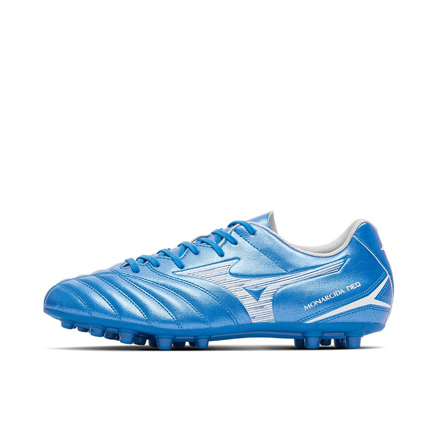 推荐商品：Mizuno/美津浓 Monarcida Neo III Select AG 中端 胶质短钉 减震耐磨 轻便百搭 圆头 足球鞋 深蓝色