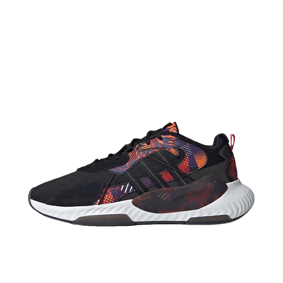 推荐商品：adidas Originals Hi Tail 防滑耐磨 网面透气 复古 泡泡鞋 跑鞋 黑色/橘红