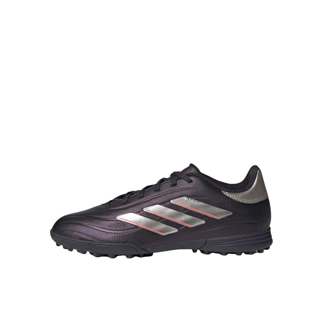推荐商品：adidas Copa Pure 2 Club TF 入门 碎钉 人造球场 足球鞋 小童/黑色/银色