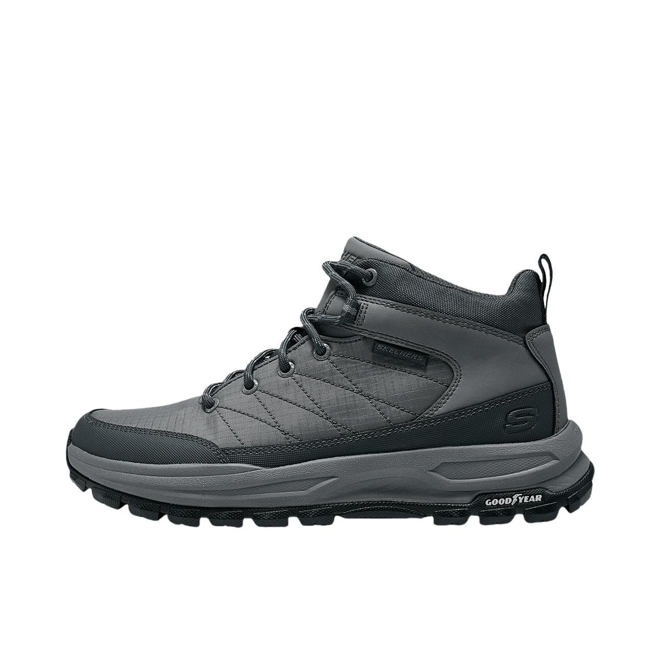 推荐商品：Skechers/斯凯奇 USA 透气 耐磨 防滑 老爹鞋 马丁靴 户外休闲鞋 炭灰色