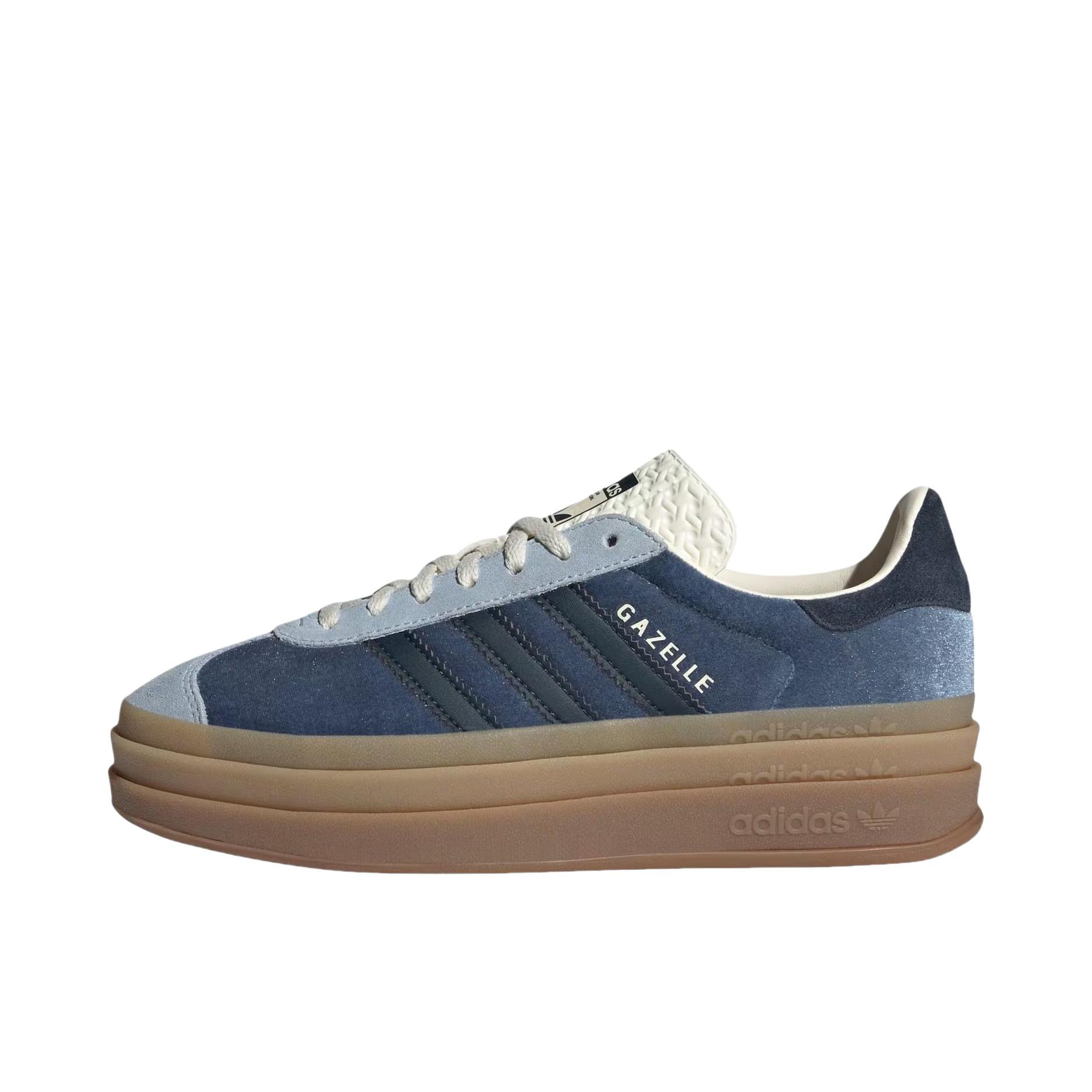 推荐商品：adidas Originals Gazelle Bold T头鞋 德训鞋 运动休闲鞋 经典厚底防滑耐磨贴合 女款/水墨色/深蓝色 