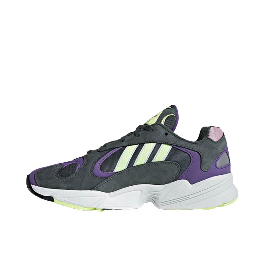 推荐商品：adidas Originals Yung-1 经典复古 潮流 防滑耐磨 舒适透气 增高 轻便 运动休闲鞋 Legend Ivy/Hi-Res Yellow 灰绿紫