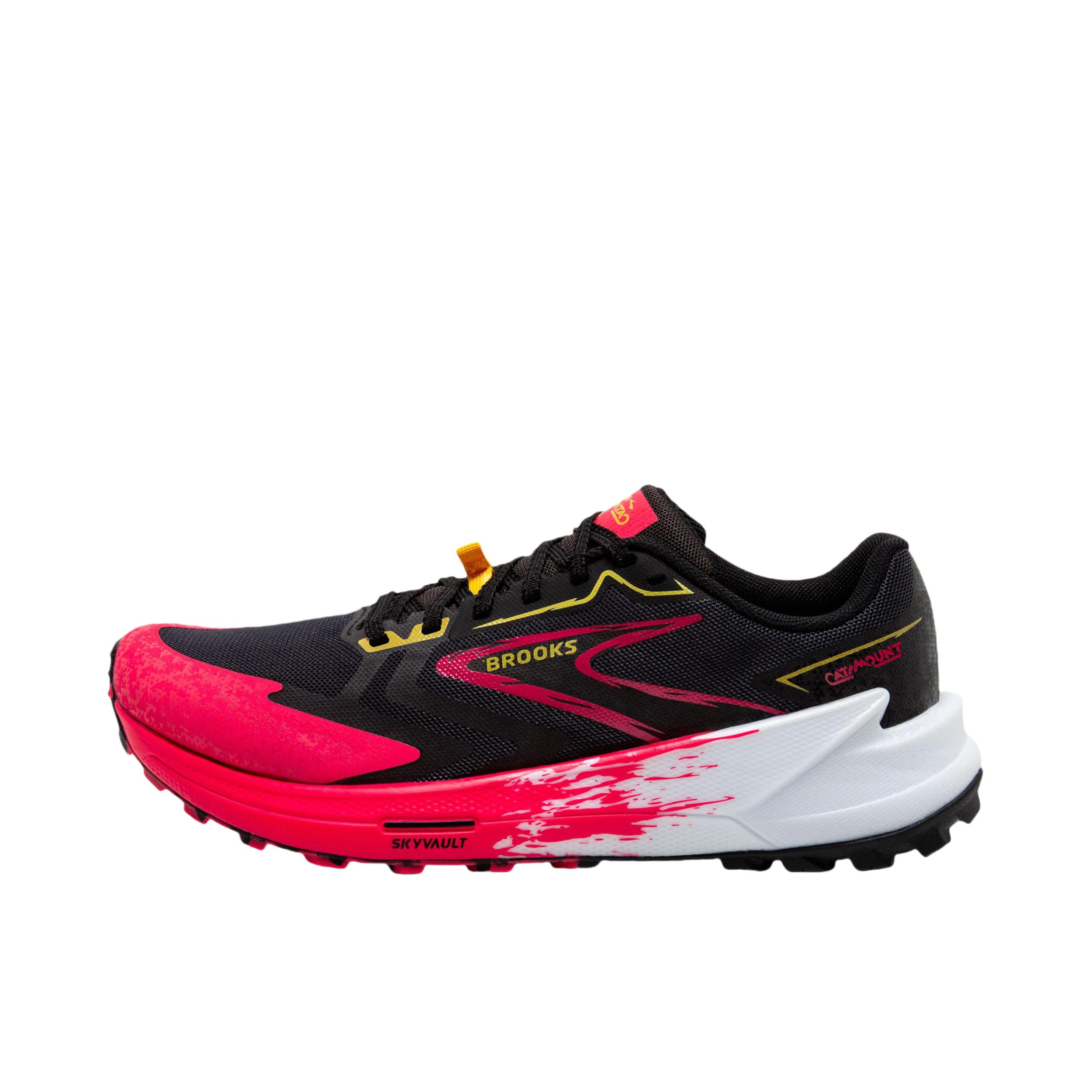 推荐商品：Brooks/布鲁克斯  Catamount 3 山猫  缓震轻便 防滑耐磨 舒适百搭  跑鞋 1B宽/女款/黑色/红色