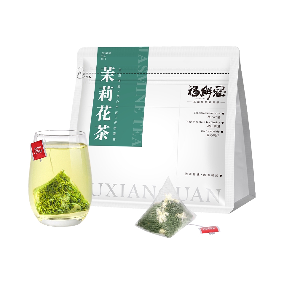 推荐商品：福鲜冠 茉莉花茶 袋装 清香养生冲泡茶