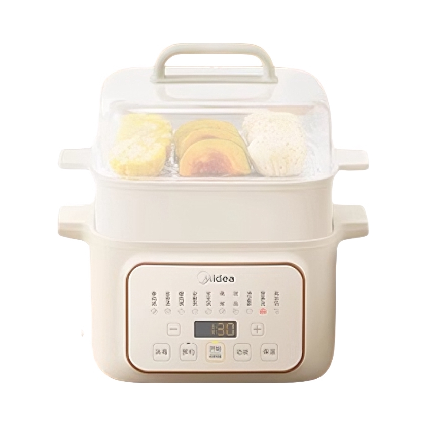 推荐商品：Midea/美的 电炖锅 2.5L 隔水炖 底盘加热 煮粥 白瓷内胆 上蒸下炖 快炖 一锅五胆 炖蒸煮 辅食粥