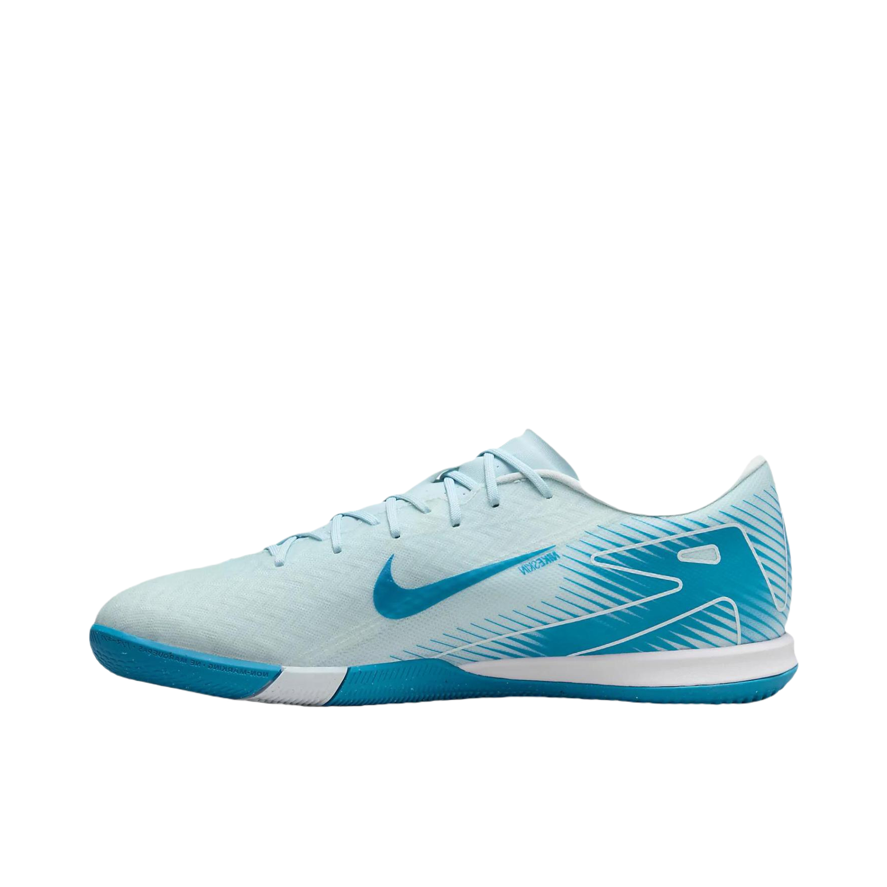 推荐商品：Nike Mercurial Vapor 16 Academy IC 中端 平底 室内 防滑耐磨 舒适缓震 足球鞋 冰川蓝/蓝色轨道