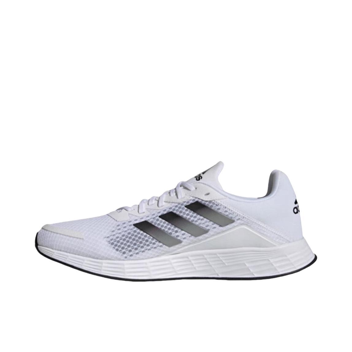 推荐商品：adidas Duramo SL 跑鞋 缓震网面透气训练织物轻运动轻盈回弹 白色/灰色