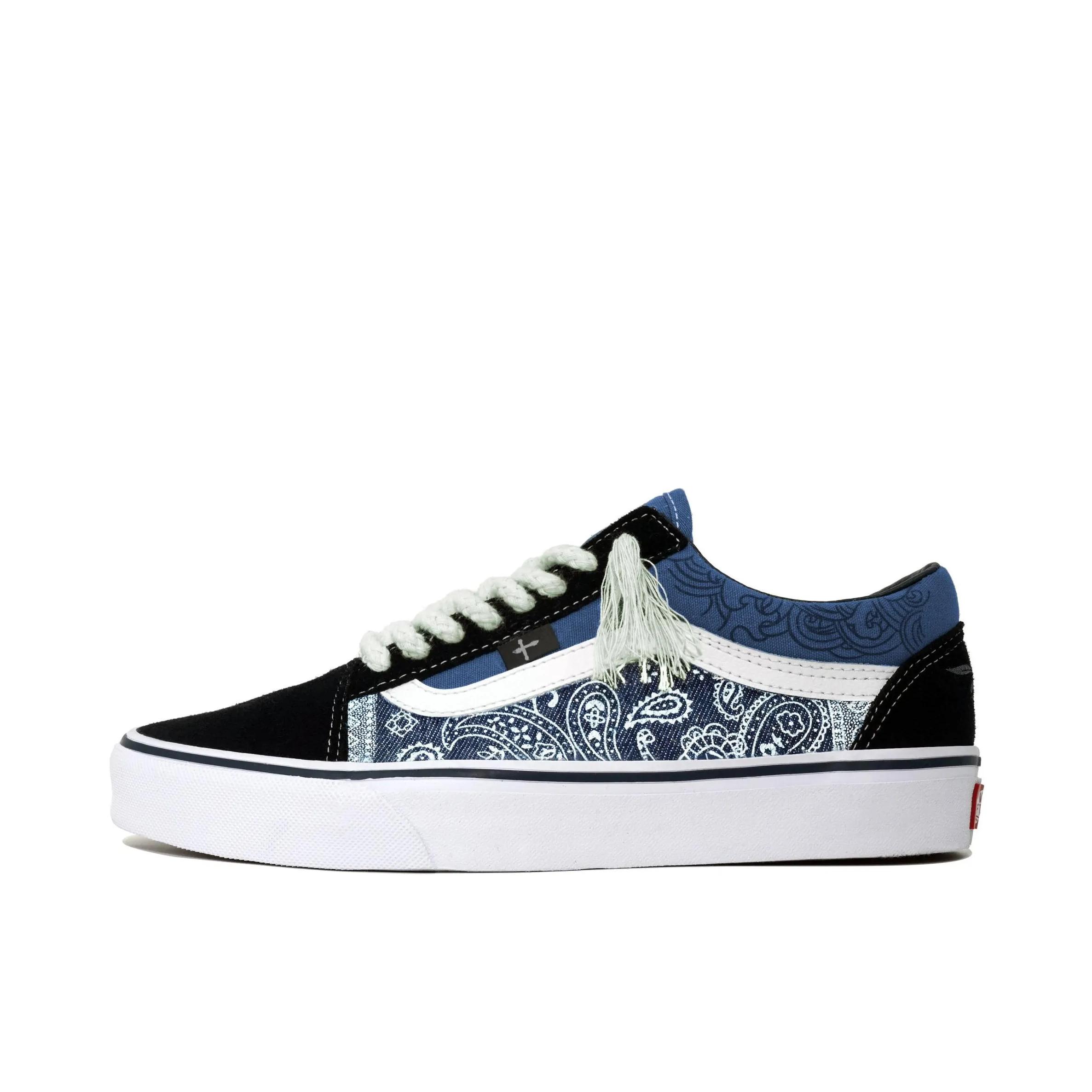 推荐商品：【定制球鞋】 Vans/范斯 Old Skool 板鞋 防滑耐磨减震轻便炫酷街头舒适百搭复古潮流时尚休闲 牛仔腰果花