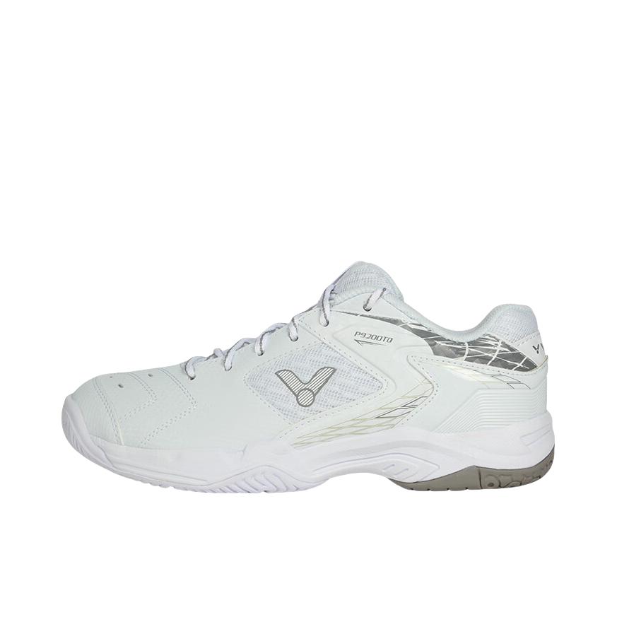 推荐商品：VICTOR/威克多 稳定类 P9200TD 合成革网布 回弹透气 防滑耐磨 训练级 羽毛球鞋 白色/南极灰 