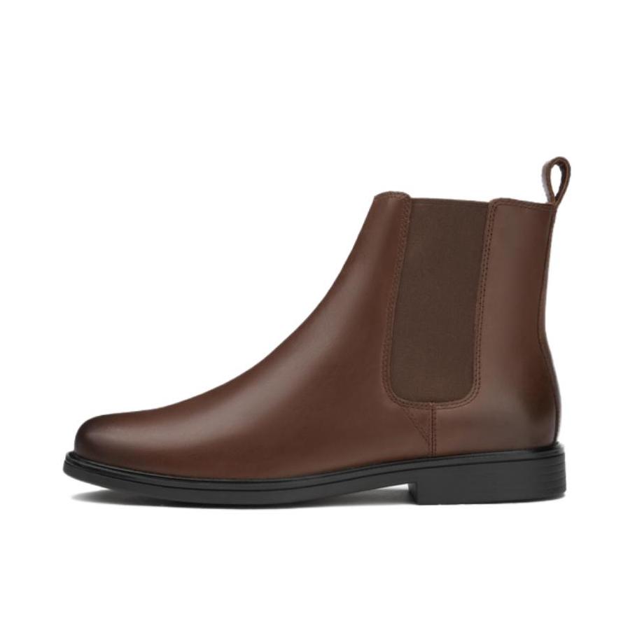 推荐商品：Clarks/其乐 牛皮革 百搭 短筒 套筒 切尔西靴 棕褐色 