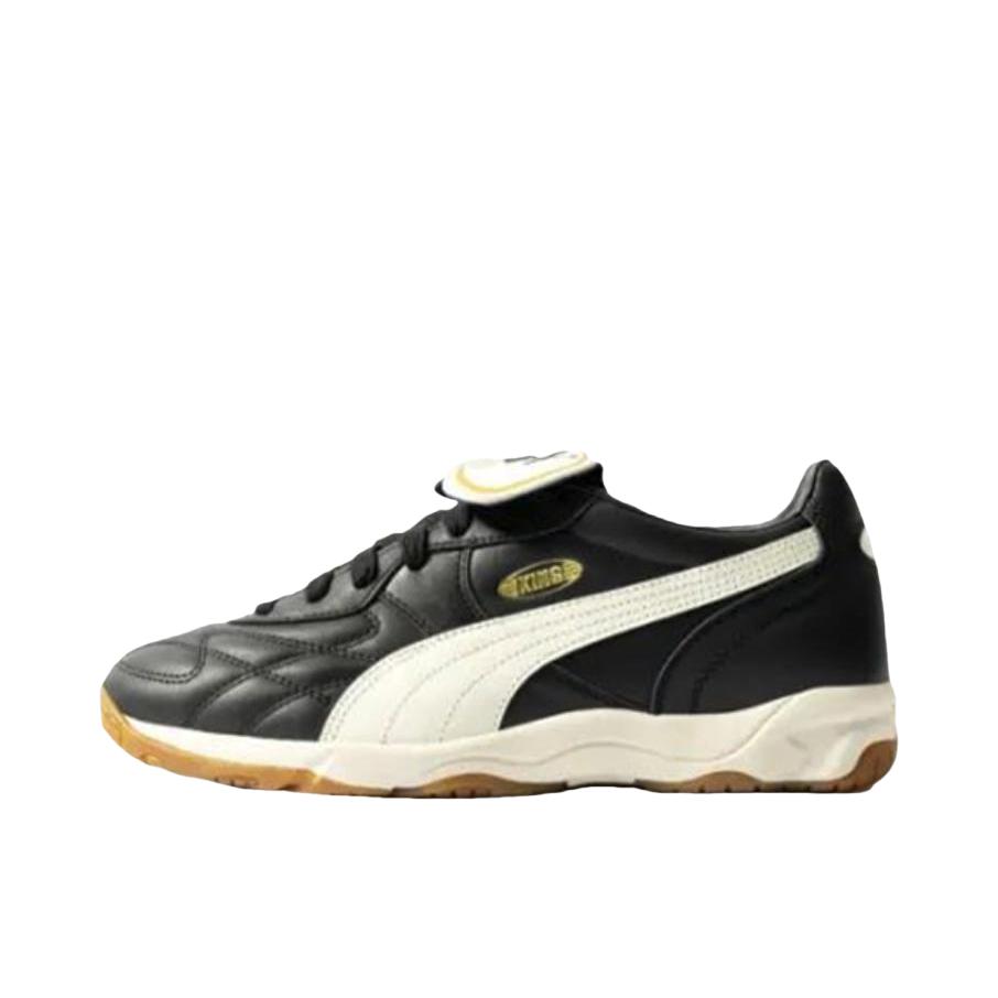 推荐商品：Puma/彪马 King Indoor 运动休闲鞋 百搭复古防滑耐磨舒适低帮贴合支撑 黑色/白色