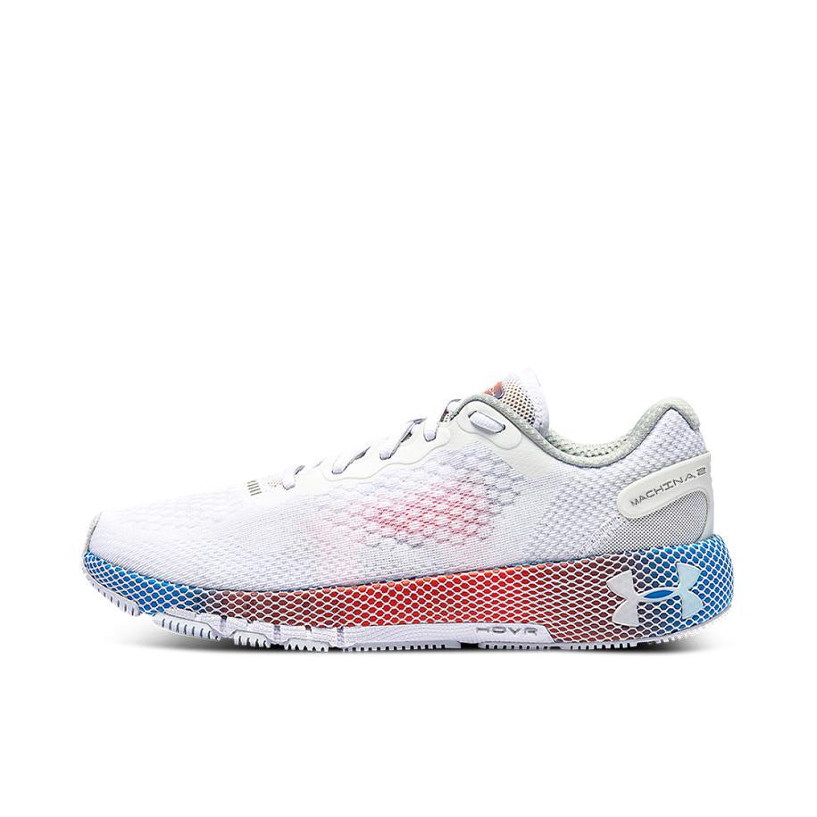 推荐商品：Under Armour/安德玛 Hovr Machina 2 健身训练 时尚潮流 缓震耐磨 舒适透气 织物 回弹 运动 跑鞋 白色/灰色/蓝色