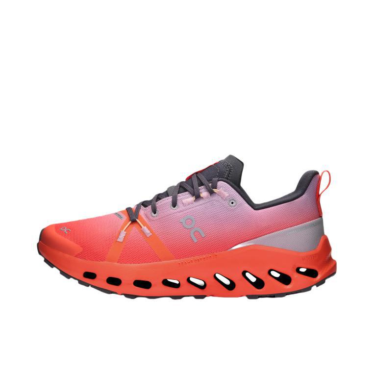 推荐商品：On/昂跑 Cloudsurfer Trail Waterproof 防水 舒适缓震 防滑耐磨 越野 跑鞋 女款/藕合色/橘红色