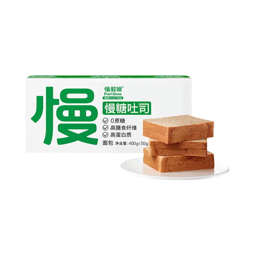 推荐商品：慢教授 低GI慢糖吐司 盒装
