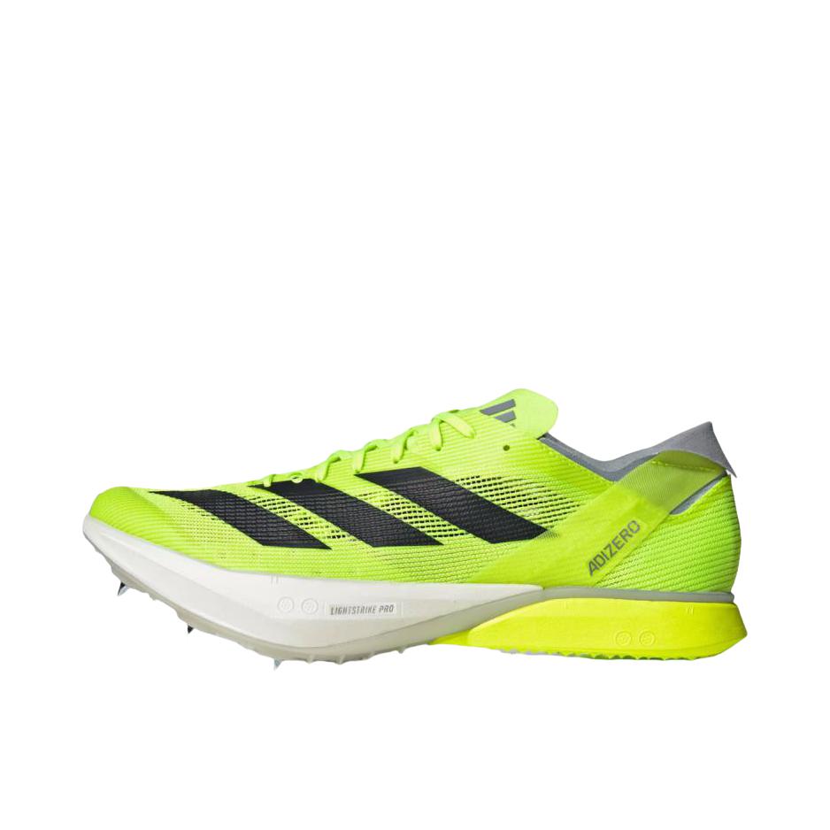 推荐商品：adidas adiZero Avanti 跑鞋 防滑耐磨减震碳板织物田径竞速长跑 黑色/黄色