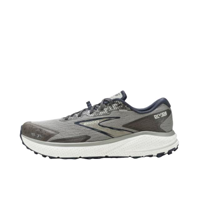推荐商品：Brooks/布鲁克斯  Divide 5  山际 越野 缓震 支撑 防滑  跑鞋 男款/淡雾灰/褐灰色/乌木色
