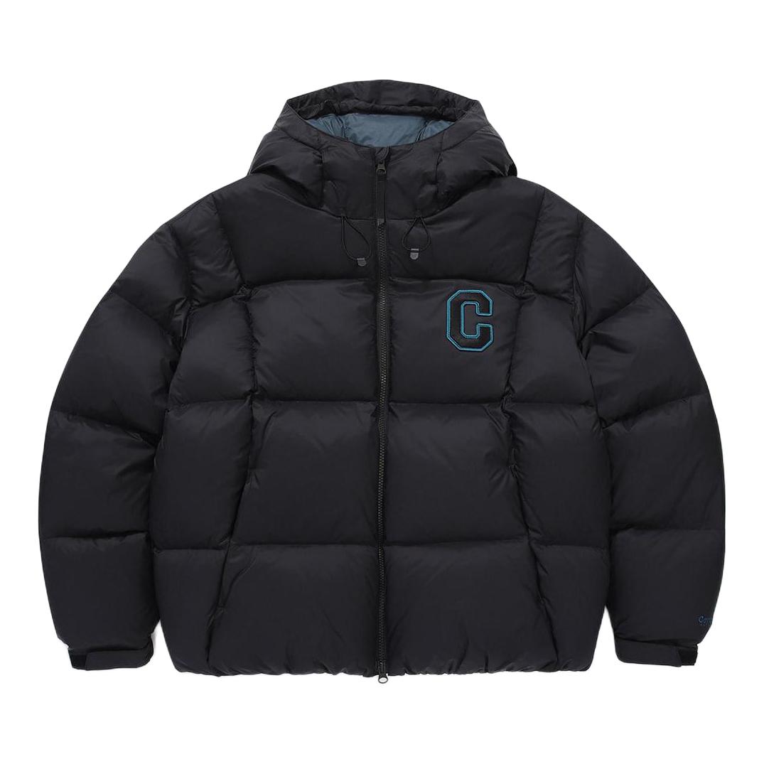 推荐商品：Covernat 刺绣徽标连帽拉链长袖羽绒服 男女同款 CO2404DP23BK 黑