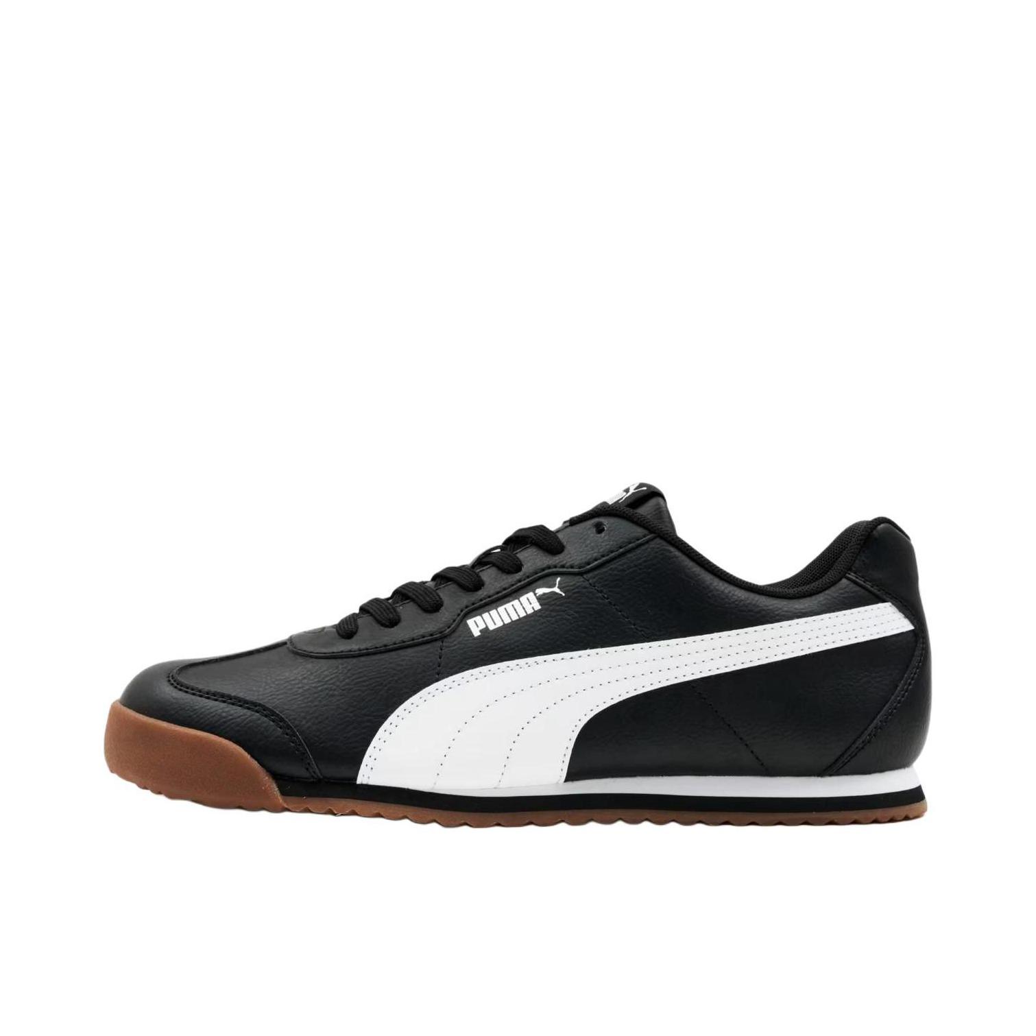 推荐商品：Puma/彪马 TURINO II NYLON 运动休闲鞋 拼接系带低帮防滑耐磨缓震胶底复古时尚足球风薄底耐穿 黑色/白色 