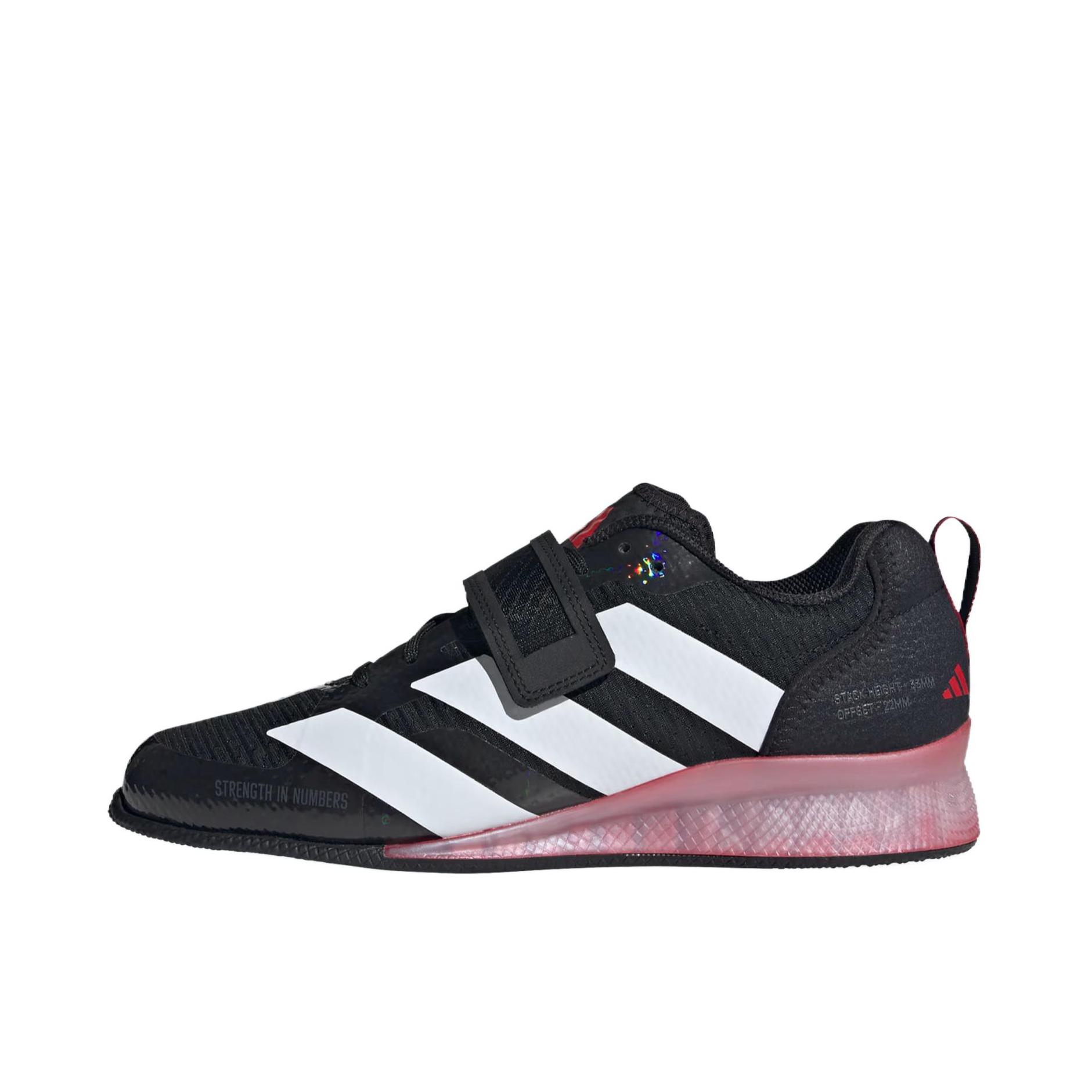推荐商品：adidas Adipower Weightlifting 3 防滑耐磨 减震 舒适百搭 训练鞋 黑色/粉色