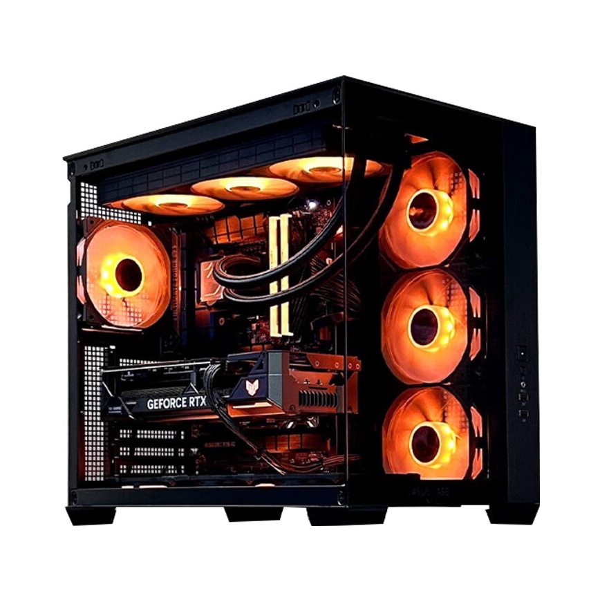 Asus/华硕 海王星 SI-A02 电脑机箱 海景房 支持ATX主板/360水冷 钢化玻璃 全侧透 双仓设计 黑色 SI-A02