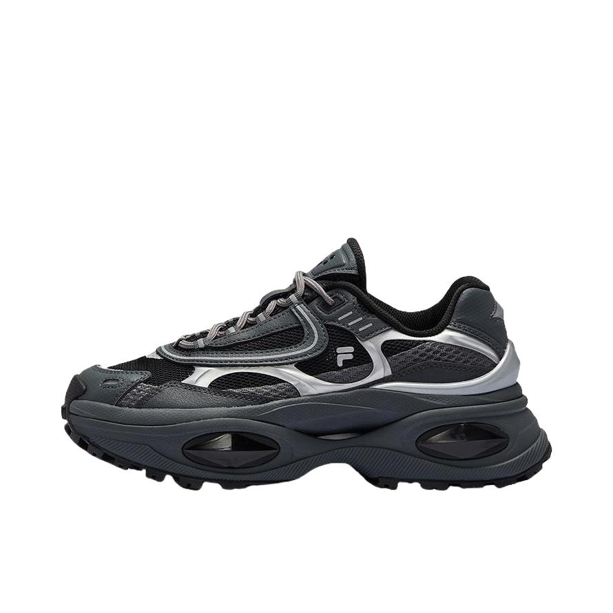 推荐商品：【赵露思同款】FILA/斐乐 Bianco 3 硬糖3 厚底防水 防滑耐磨 系带增高 老爹鞋 女款/黑色/烟灰