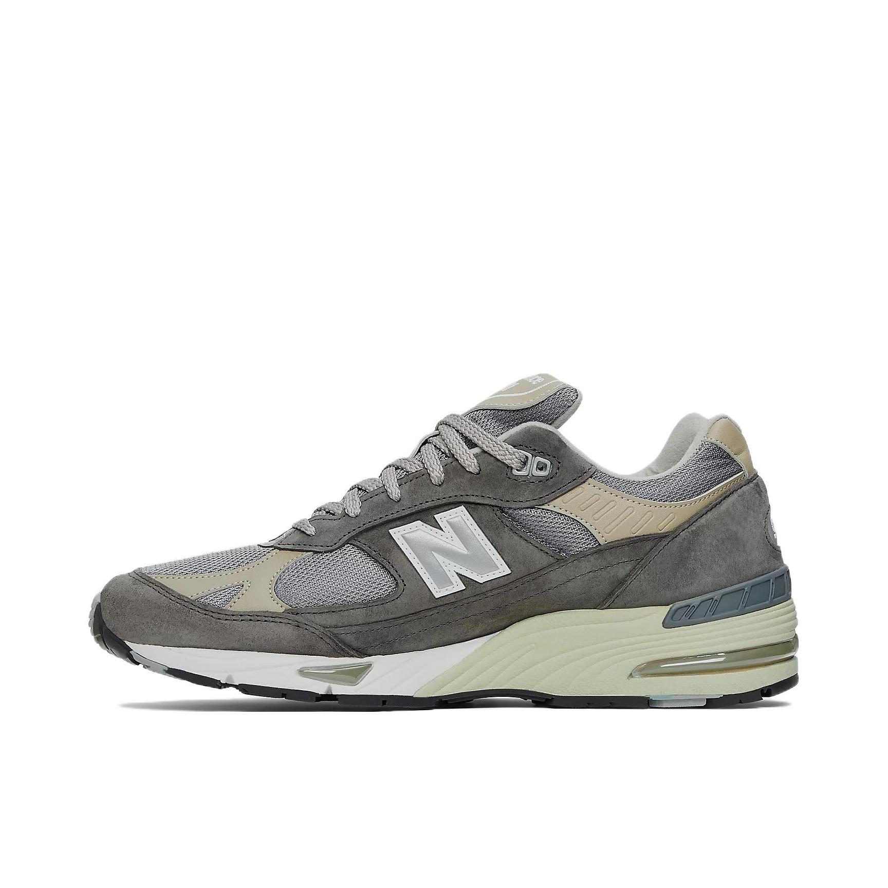 推荐商品：New Balance 991 跑鞋 舒适减震防滑耐磨织物网布透气经典复古休闲运动百搭通勤贴合 灰色/米色/白色