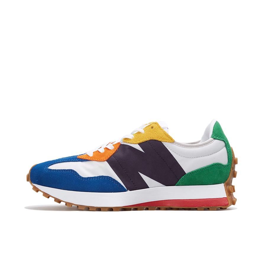 推荐商品：【IU同款】 New Balance 327 跑鞋 舒适复古防滑耐磨休闲透气减震拼接运动防水织物慢跑圆头 蓝色/黑色/绿色