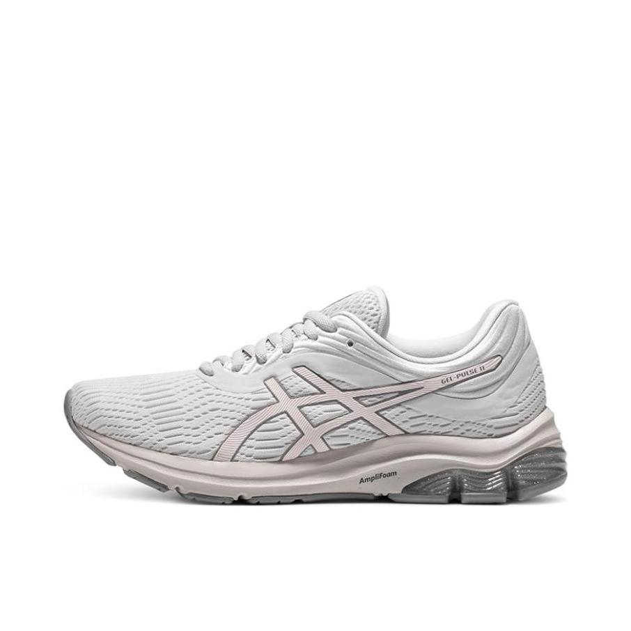 推荐商品：Asics/亚瑟士 Gel-Pulse 11 跑鞋 灵敏网面透气减震包裹性回弹舒适防滑耐磨合成革短跑 灰色/藕粉