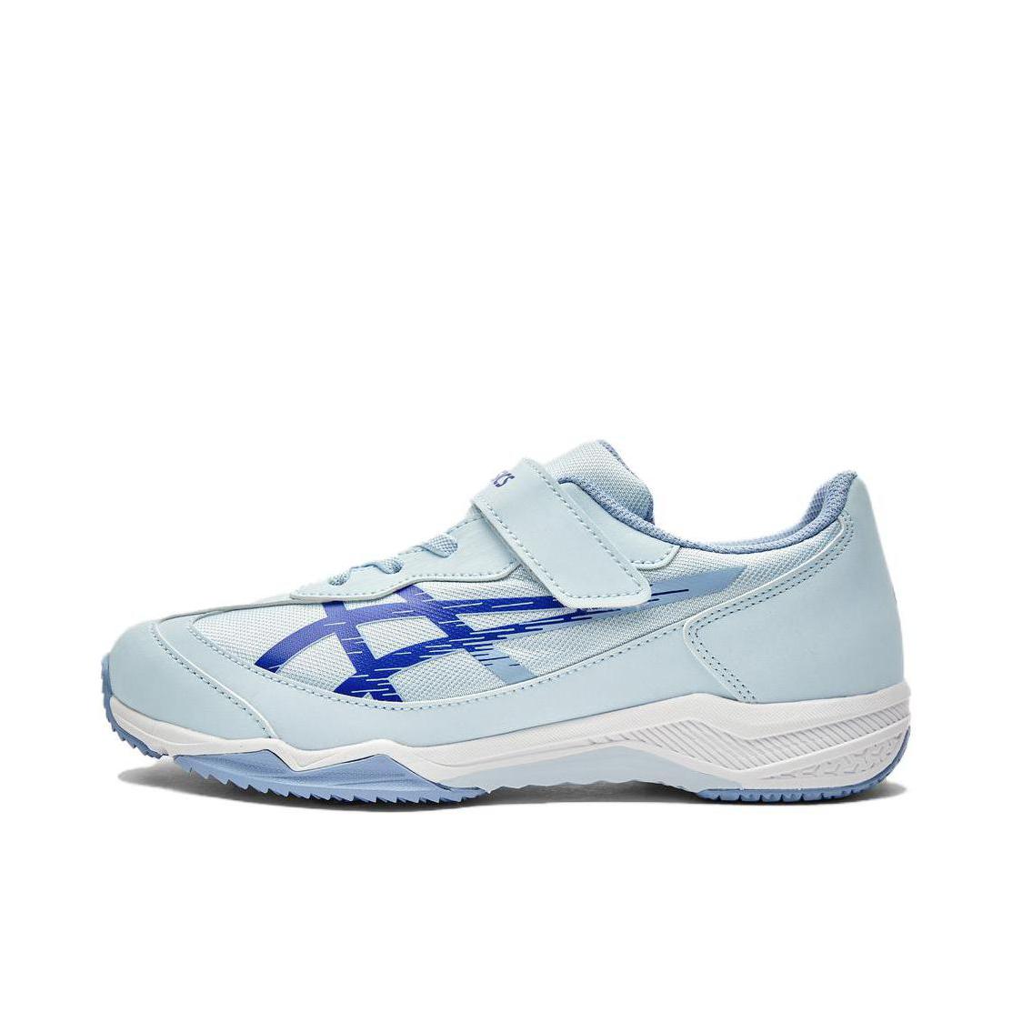 推荐商品：Asics/亚瑟士 LAZERBEAM SJ-MG 防滑 低帮 减震 魔术贴 运动鞋儿童 大童/蓝色/白色