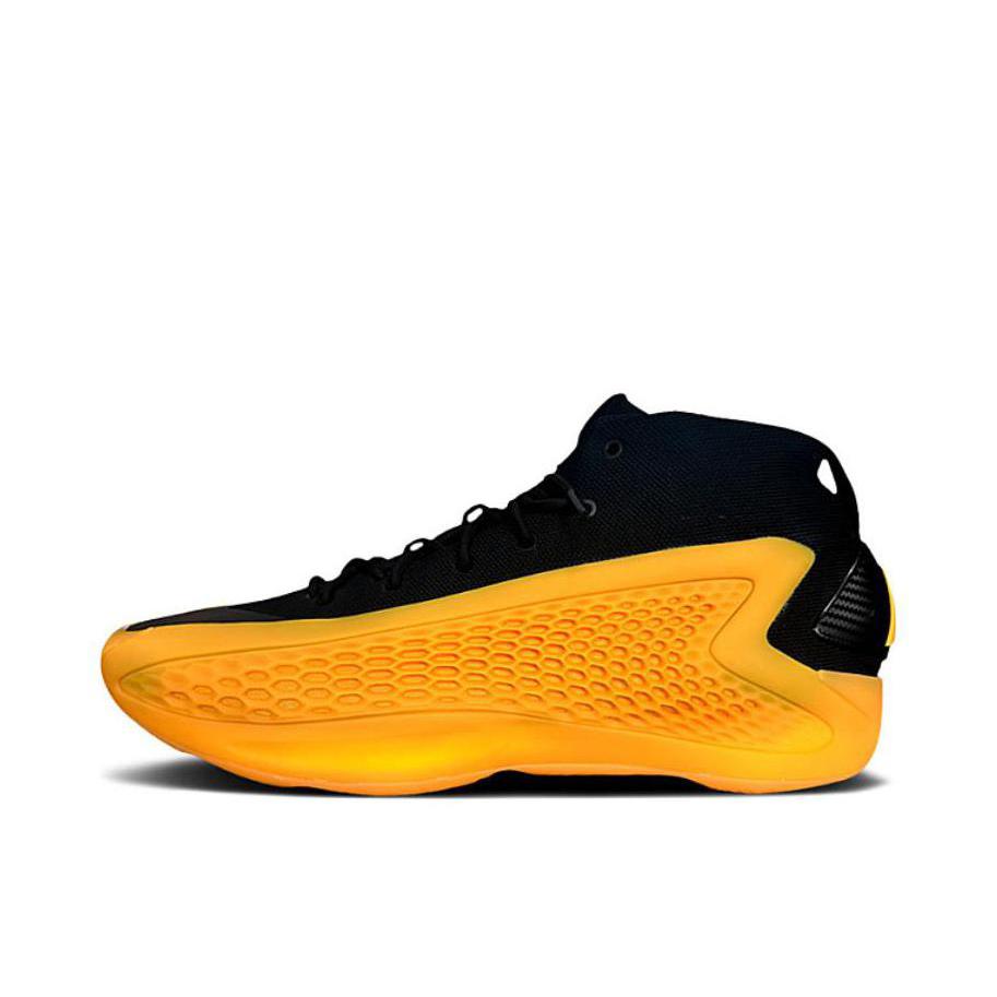 推荐商品：adidas A.E.1 篮球鞋 减震耐磨防滑透气舒适回弹 黑色/黄色