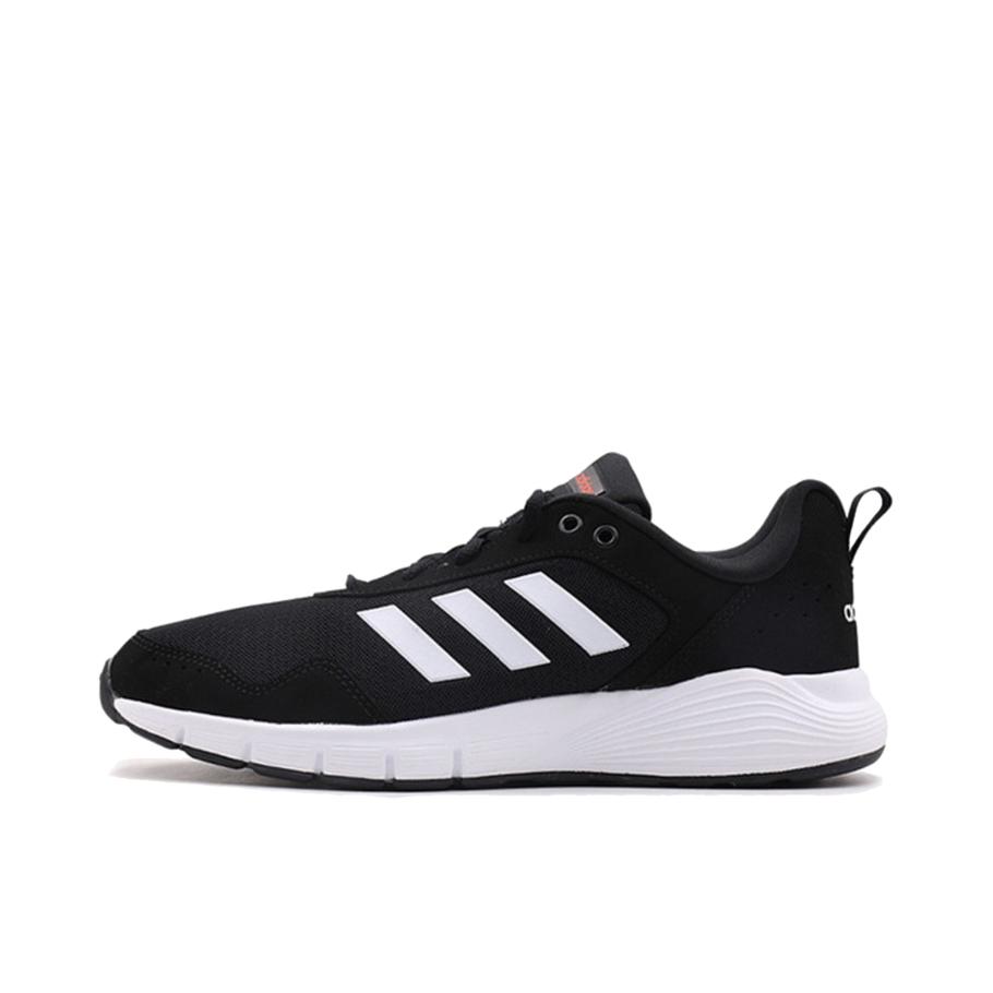 推荐商品：adidas Fluidcloud Neutral 运动休闲鞋 网面透气轻便舒适耐磨 Black/White 黑白