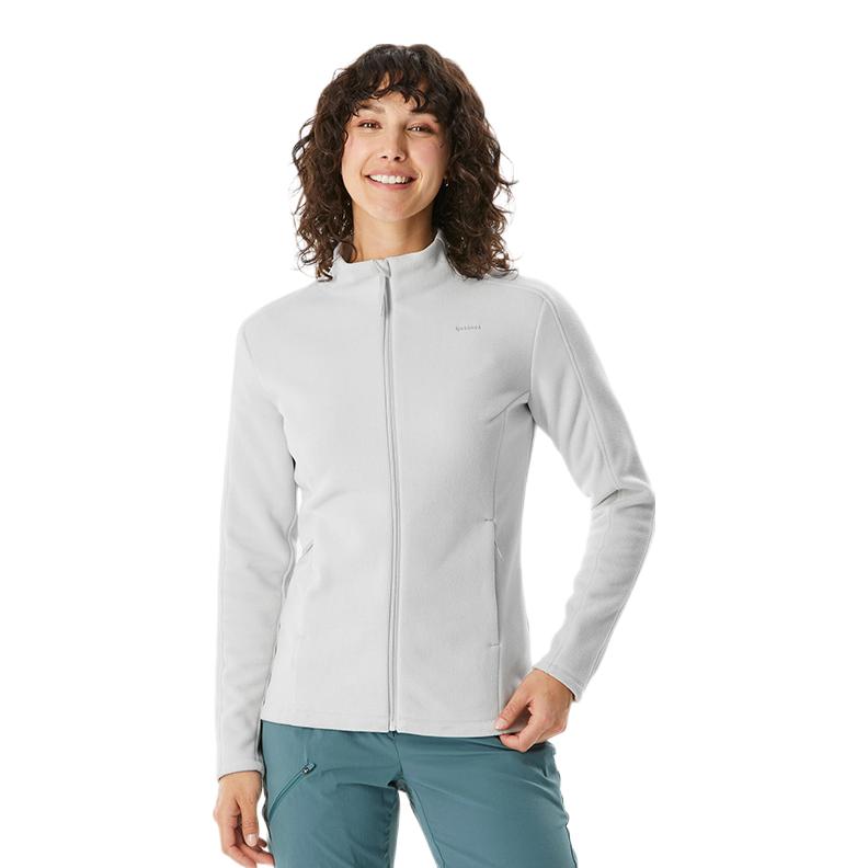 推荐商品：Decathlon/迪卡侬 MH500 QUECHUA 圆领保暖摇粒绒内胆纯色抓绒衣 女装 8851902 月光岩