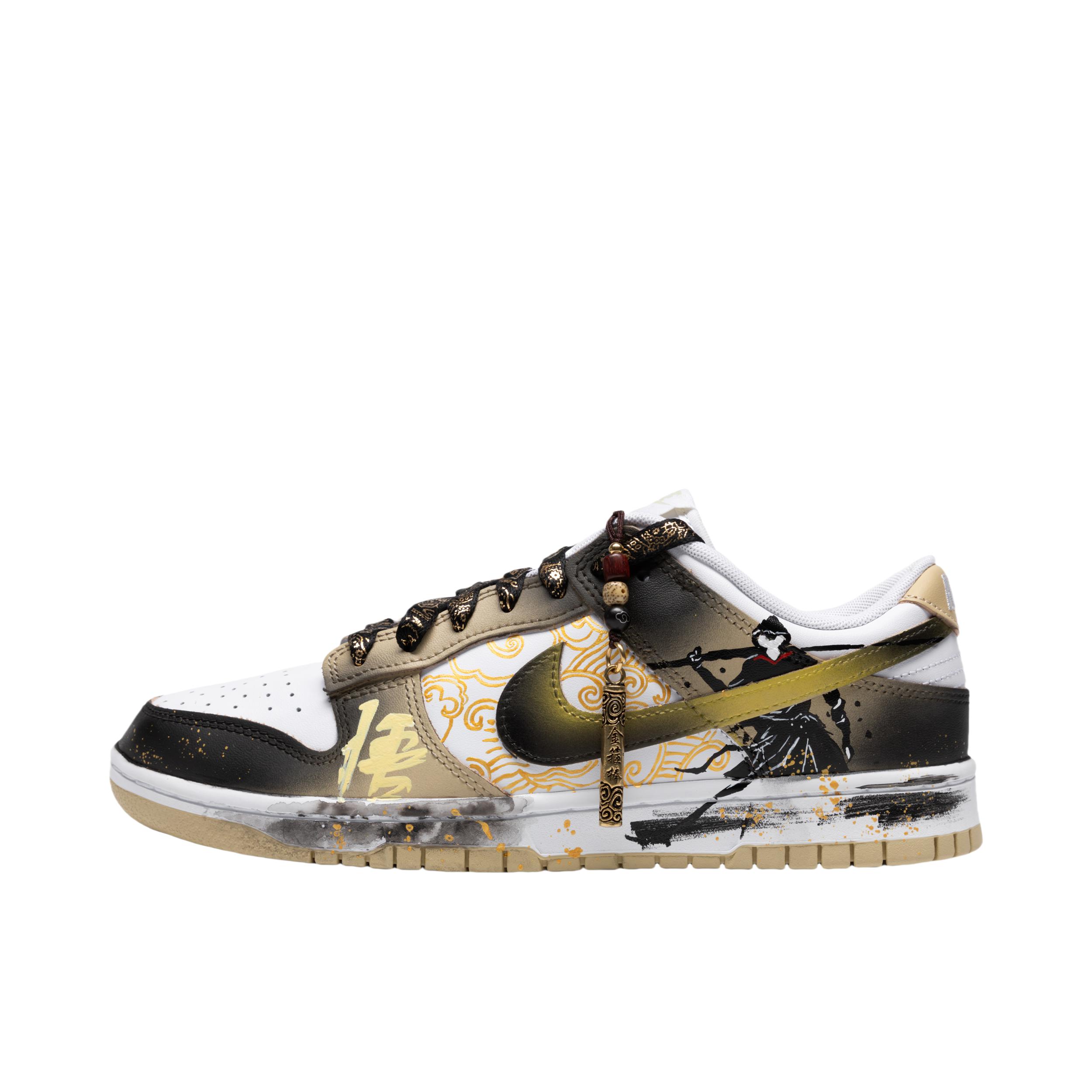 推荐商品：【定制球鞋】 Nike Dunk 板鞋 平跟系带防滑耐磨做旧高街简约百搭潮流复古美式 神话悟空