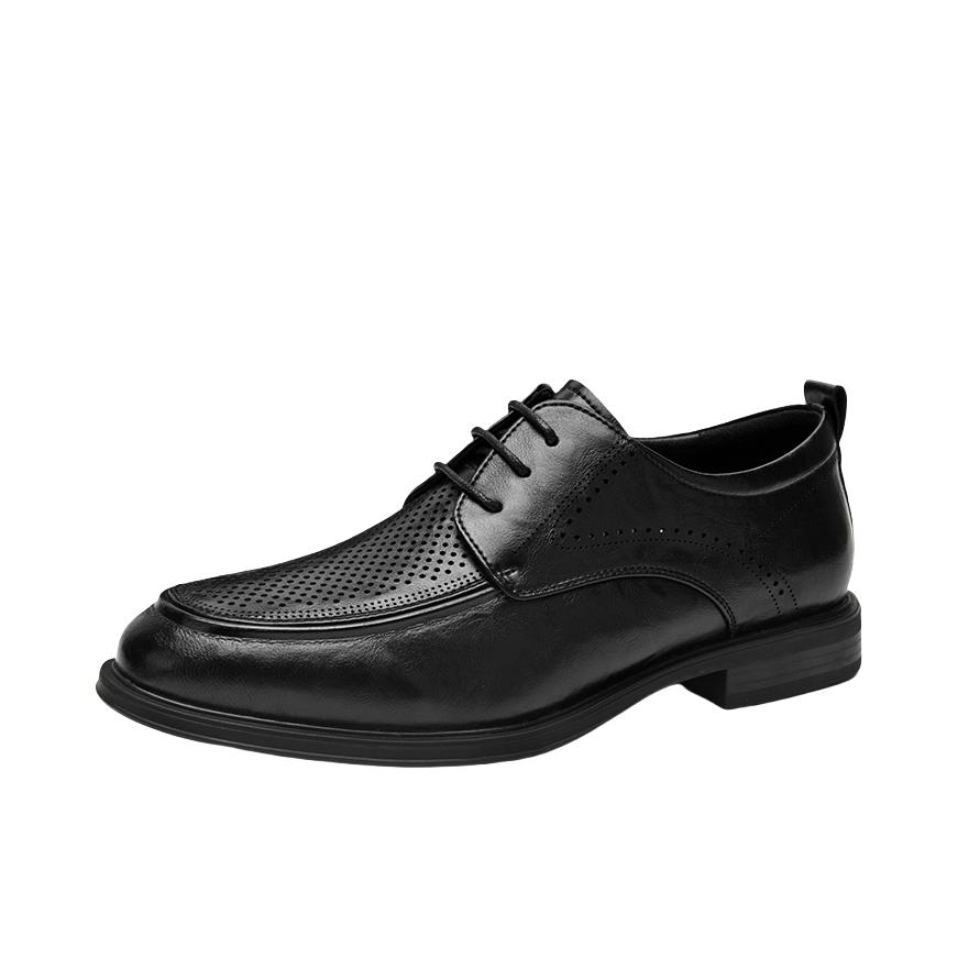 推荐商品：HLA/海澜之家 时尚防滑 耐磨轻便 透气 皮鞋 HSXSD3Y058A 透气款/黑色