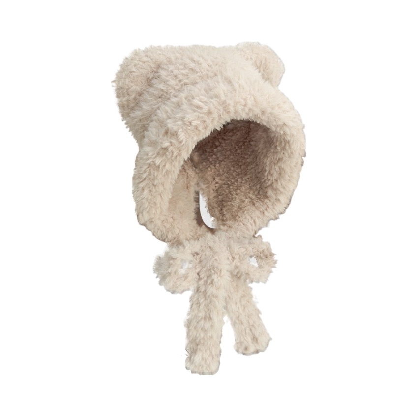 推荐商品：钓鱼熊 24AW一体连帽毛绒聚酯纤维绒线围巾 CY-MZ678