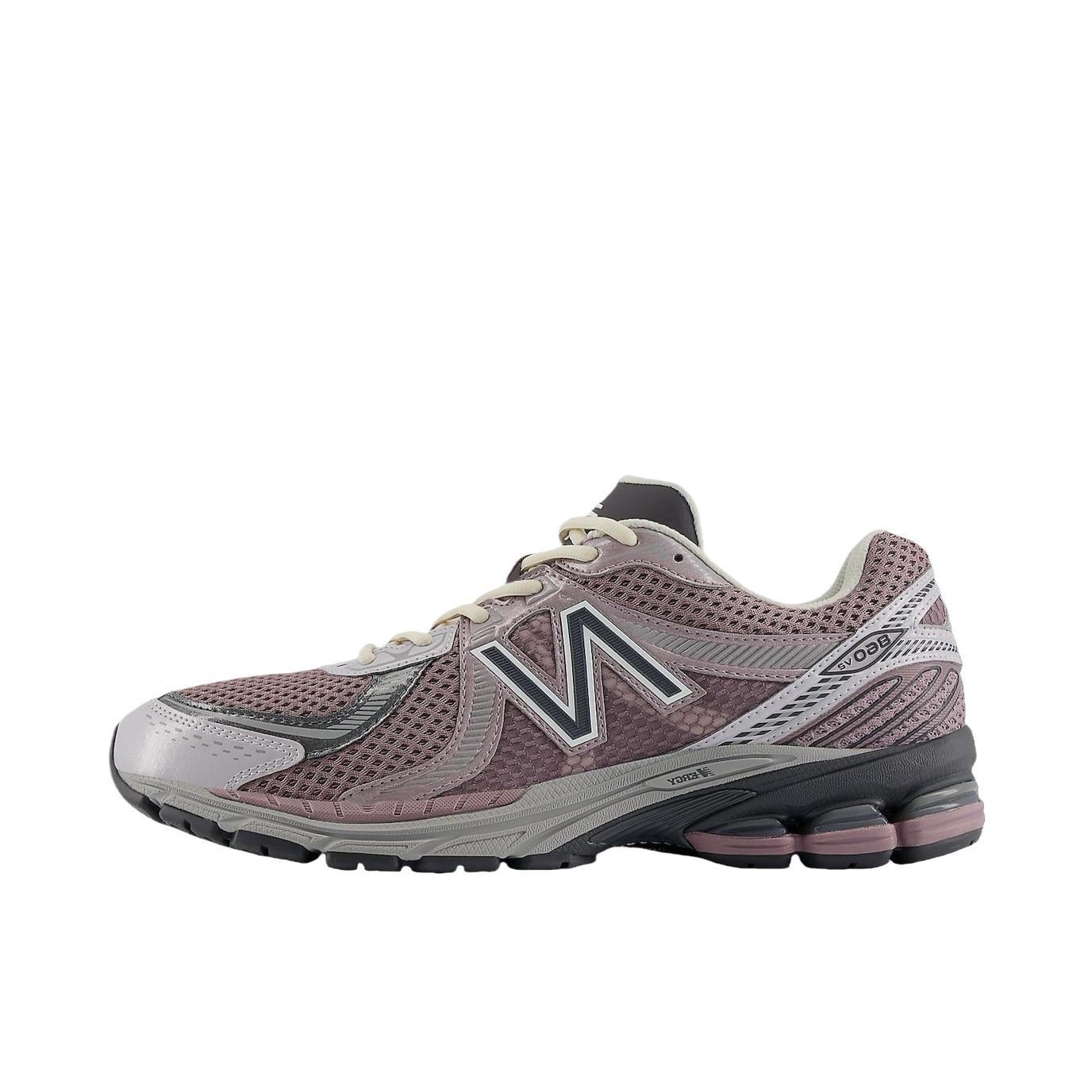 推荐商品：New Balance 860 v2 跑鞋 防滑耐磨透气支撑回弹低帮圆头系带复古耐用短跑 粉色/银色