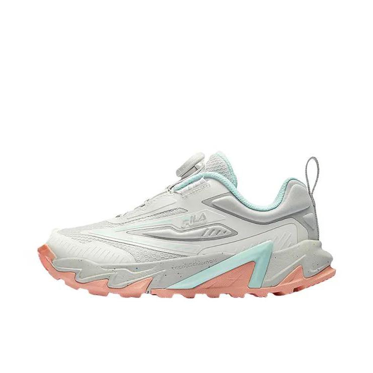 推荐商品：FILA/斐乐 灵豹3 运动鞋儿童 BOA旋钮户外防滑支撑减震 大童/月岩灰/白中白