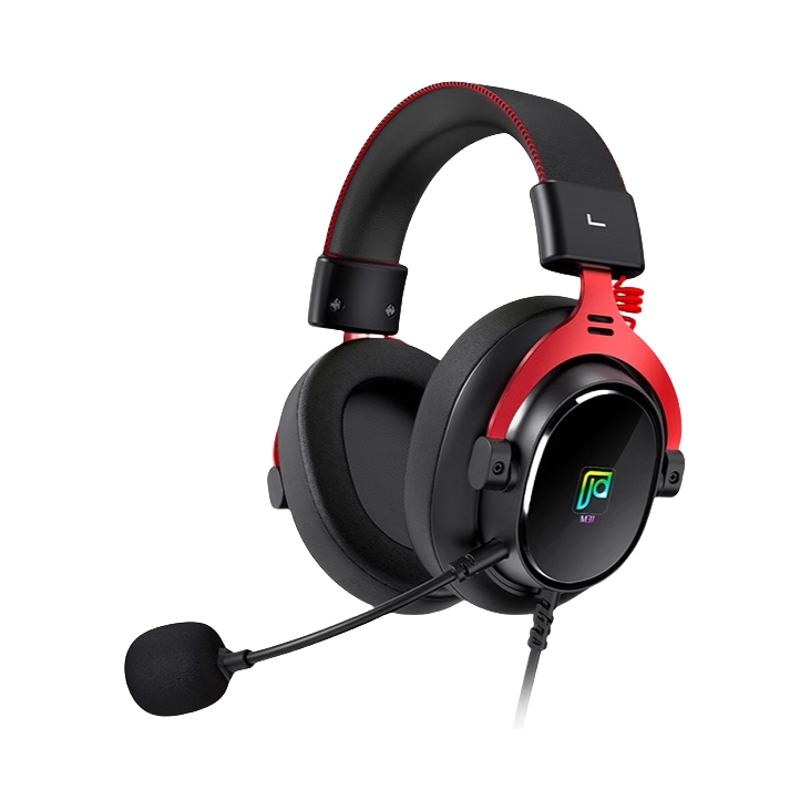推荐商品：jindun/今盾 M31 头戴式有线游戏耳机 重低音 立体声 听声辨位 电竞 带麦 解说