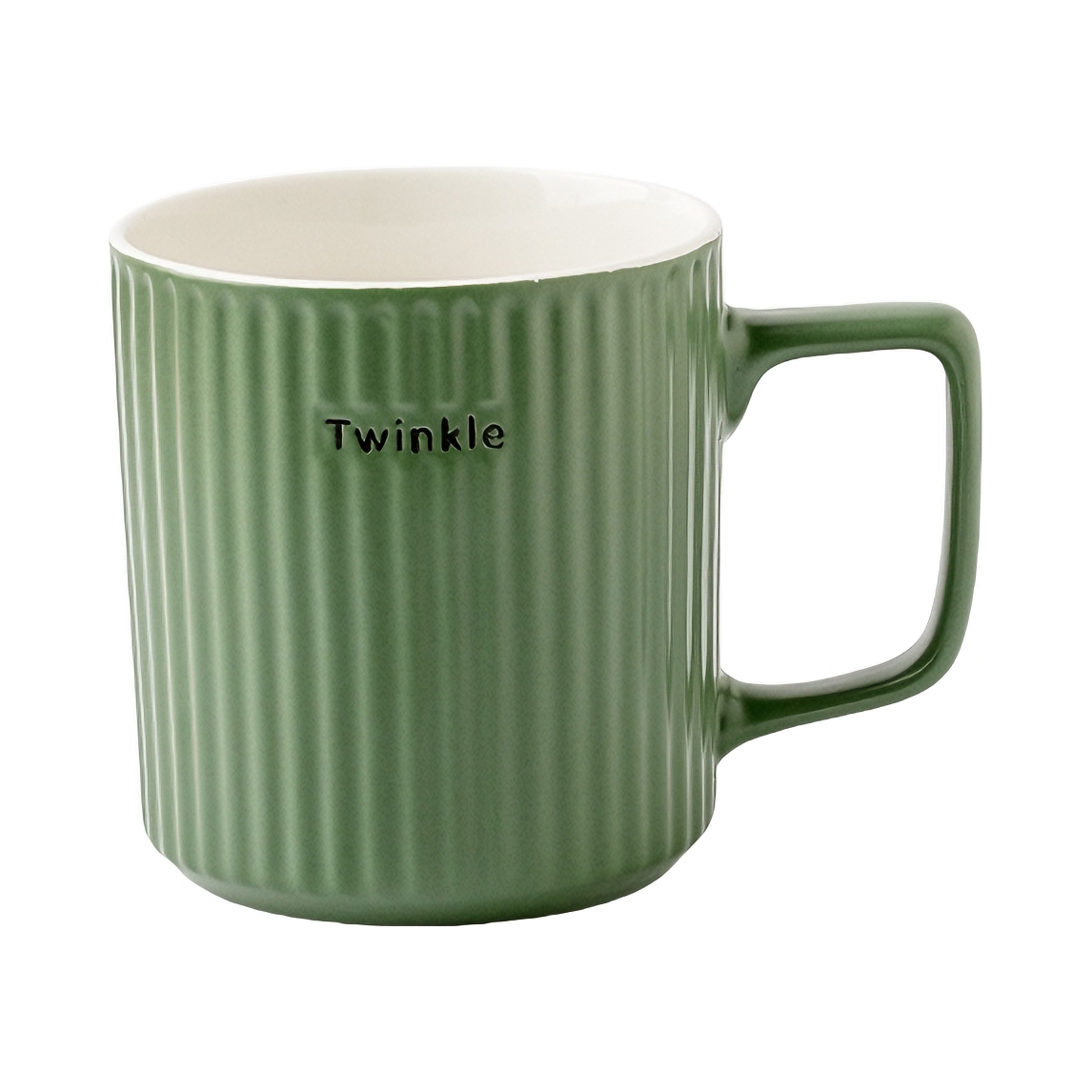 推荐商品：美湘华窑 370ml 可加热 陶瓷 竖条纹马克杯